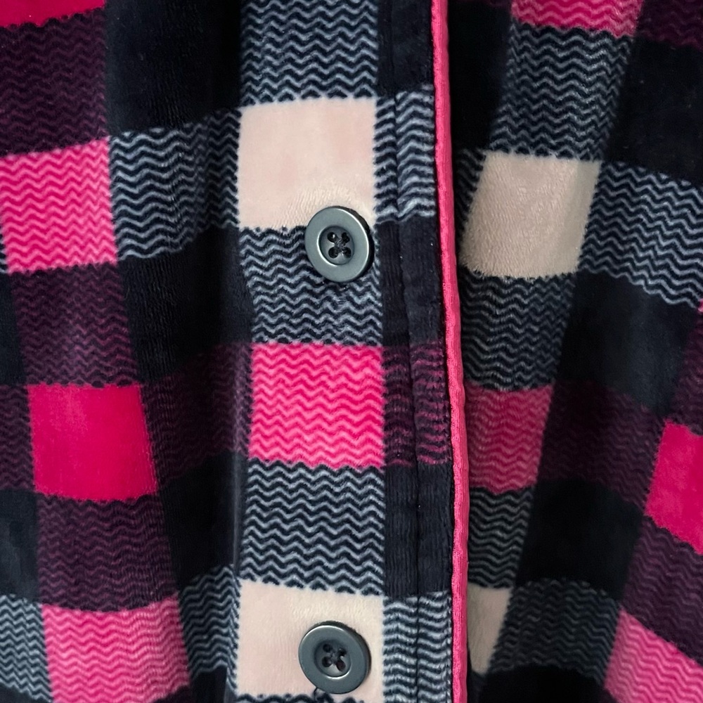 Cozy Pyjamas Denver Hayes Set Size Large Pink Navy Fleece Lounge” - Picture 5 of 9